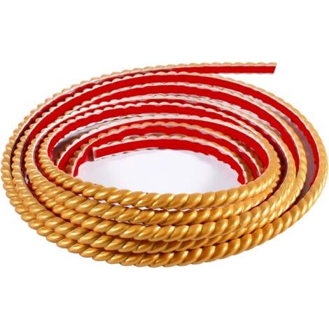 5m Pvc-klebeband, Dekoratives Klebeband, Fliesen-tapetenrand, Dekoration Für Spiegelrahmen (10 Mm, Gold)