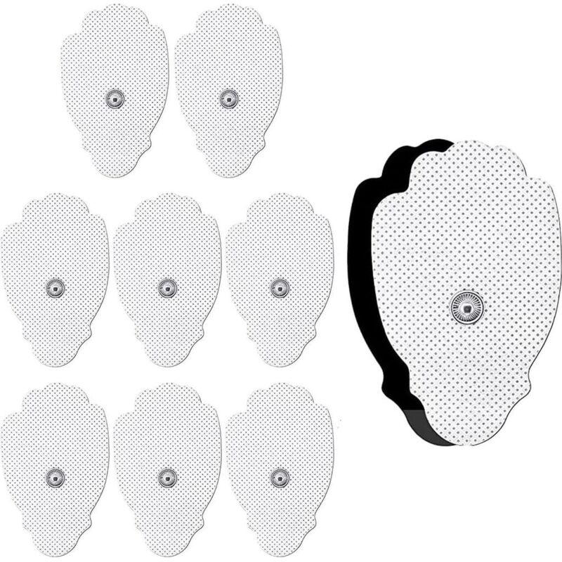 Tens-pads – Packung Mit 10 Standard-3,5-mm-snap-on-port-elektrodenpads, Wiederverwendbare Handflächenförmige Tens-maschinenkleber-ersatzpads, Tens-units-pad (7,5 X 4,5 Cm)