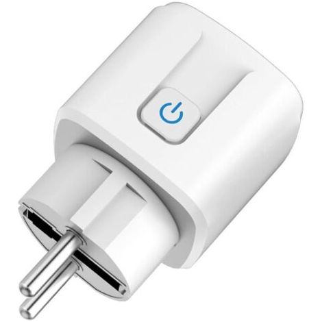 1 Packung Wifi-verbundene Steckdose, 2,4-ghz-smart-steckdose, 16 A Typ F, Verbrauchsüberwachung, Sprachsteuerung, Fernbedienung, Smart Plugs