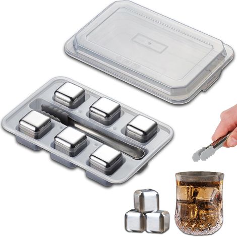 Set Aus 6 Wiederverwendbaren Glasuren Aus Rostfreiem Edelstahl Mit Einer Pinzette Silberglasur