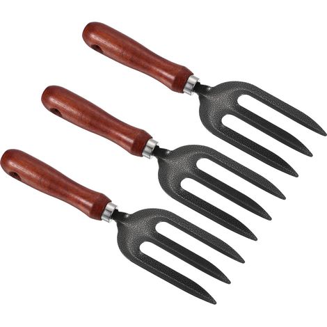 Lot Von 3 Gartenvierecken Mit 3 Dellen Und Kohlenstoffstahl Für Den Garten, Plantage-agricole, 26,9 Cm, Grau