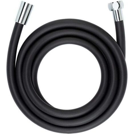 Brauseschlauch 175 Cm Mattschwarze Kunststoffausführung Mit Verdrehsicherung Und Trinkwasserzulassung Standard 1/2 Anschluss Ideal Für Dusche Und Badewanne Pflegeleicht Und Langlebig