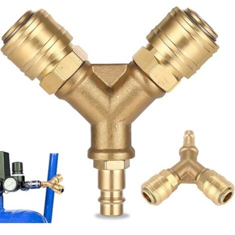 Luftverteiler Mit 1/4 Pouce – Anschluss Y Und Laiton Antirouille Für Pneumatisches Und Tuyaux-system