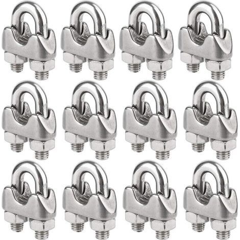 M4-packung Mit 12 Kabelbindern Aus Edelstahl Für Drahtseile Mit 4 Mm Durchmesser