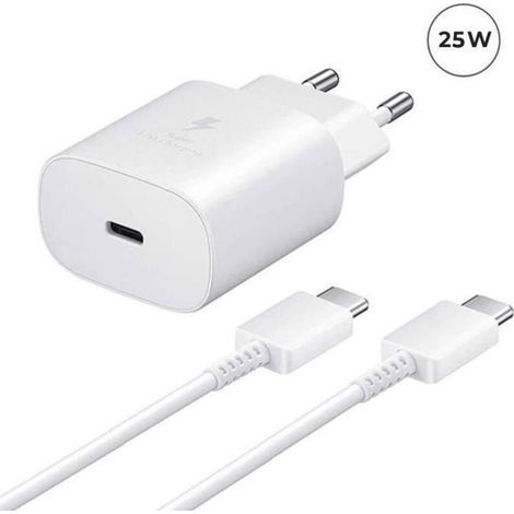 25 W Usb-c-schnellladegerät + Usb-c-zu-usb-c-kabel Für Samsung Galaxy A13 4g 6,6\" Farbe Weiß - Yuan Yuan
