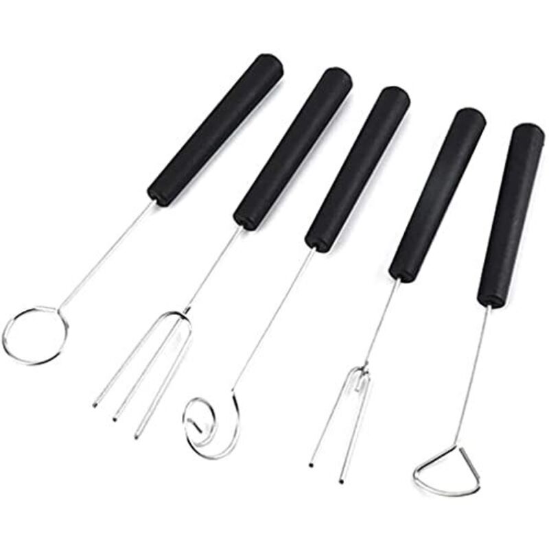 Fonduegabel 5er Set, Fonduegabel Aus Edelstahl, Obstspitzen, Dipgabel Für Pralinen Und Trüffel, Zur Herstellung Handgemachter Pralinen