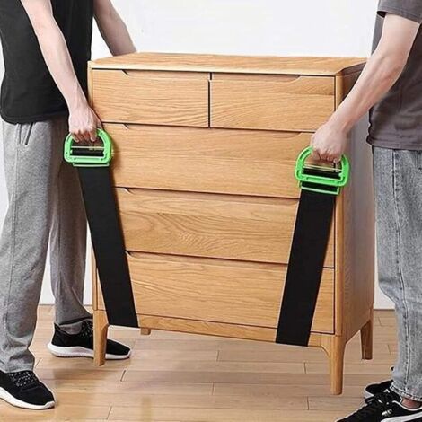 Hebegurt Für Möbel, Set Mit 2 Verstellbaren Gurten, Die 270 Kg Tragen, Mit Handschuhen, Perfekt Für Umzug Und Transport