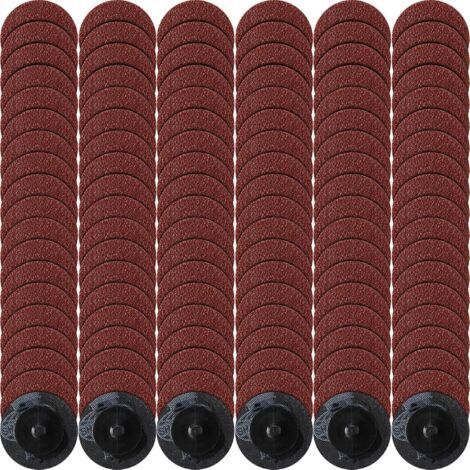 Rote 2-zoll-schleifscheiben Mit Körnung 114 Und Rollen Mit Körnung 120 Zum Polieren, Entgraten Und Entrosten Von Oberflächen.