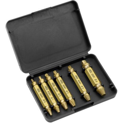 6-teiliges Schraubenausdreher- Und Schraubenausdreher-set Für Beschädigte Kopfschrauben Zum Entfernen Gebrochener Schrauben (golden)