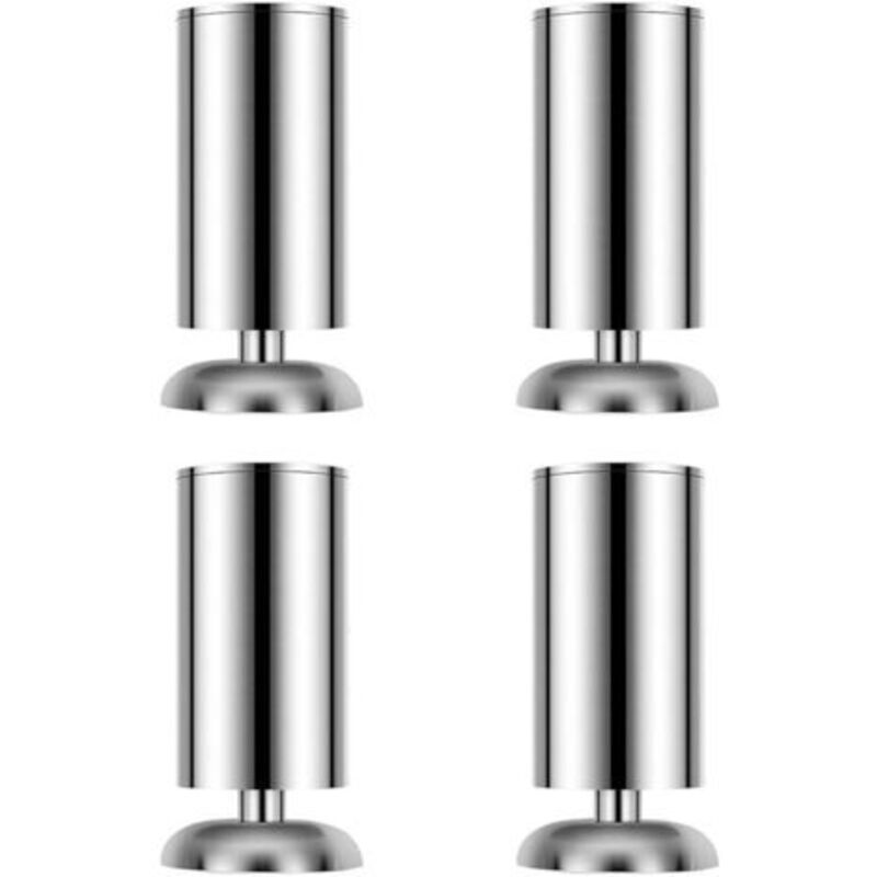 Set Mit 4 Möbelbeinen, 50 X 80 Mm Runde Tischbeine Aus Edelstahl Mit Gummimatte, Für Tisch, Bett