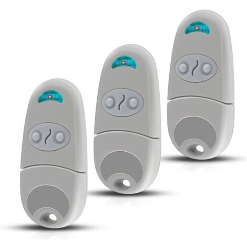 Télécommande De Portail 433,92 Mhz – Kompatibel Mit T0p432na – 2 Kanäle, 1 Télécommande + 1 Paire De Piles Bouton – Für Garagentore Und Automatisierte Portails (3er-pack)