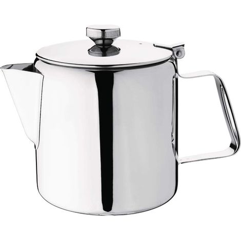 Sie Besteht Aus 1,4-liter-edelstahl - Silber, Besteht Aus Einem Hochglanzpolierten Finish, Einem Beständigen Griff Gegen Den Wasserhahn Und Einem Großen Deckel, Der Über Dem Waschbecken Liegt.