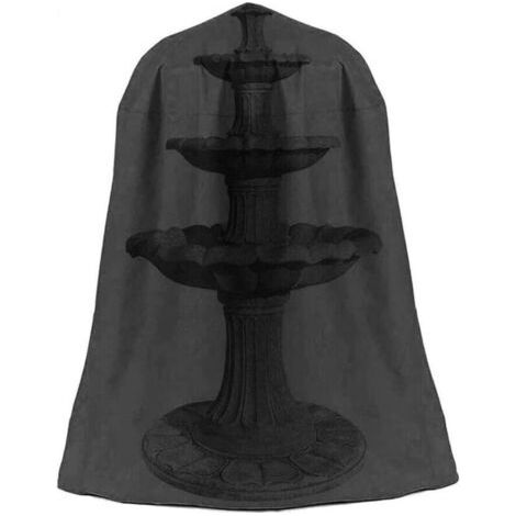 Undurchlässiges Schutzhaus Für Gartenbrunnen, Schwarz, Durchmesser 89 X 61 Cm, Gewebe 210d, Winterschutz, Coupévent