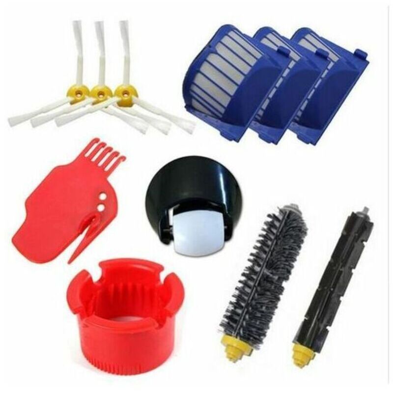 Kit De Irobot Roomba Saugroboter Roue Avant+filter + Brosse Latérale Für 600 536 551 552 528 564 595 610 620 630 650 655 660