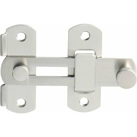 Schiebetürriegel, Türschloss, Kippriegel, Schnallenriegel Mit Schrauben Für Tür, Fenster, Schrank Und Garten, Edelstahl Gebürstet, Ems9500-ls S'