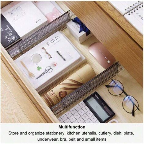 4er-pack Schubladenteiler, Erweiterbare Schubladen-organizer-trennwände 51–27,5 Cm, Multi-schubladen-organizer Für Badezimmer, Schlafzimmer, Büro, Kommode