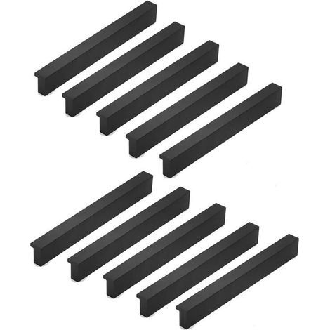 10 Türgriffe In L À 90° Für Küche, Zimmer, Plakat, Schrank, Schrank, Innenmobiliar, Aluminium, 96 Mm