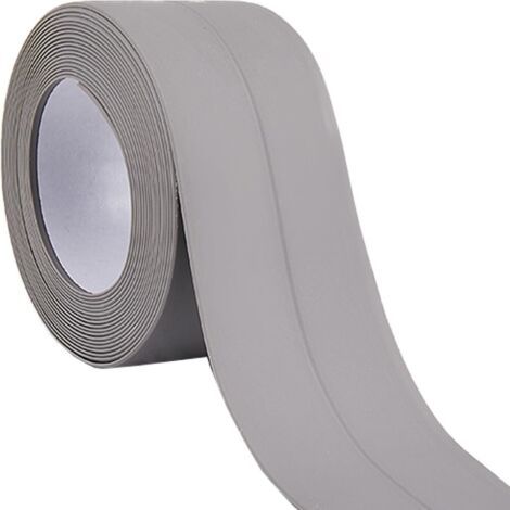 Badewannendichtung, 1,5" X 10', Selbstklebend, Hellgraues Pvc, Ideal Für Küche, Bad Und Dusche
