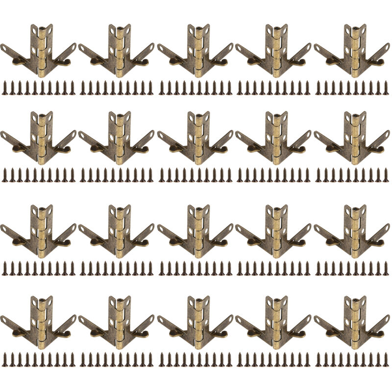 33 X 30 Mm Klinkenfederscharnier, Kleines Sieben-zeichen-scharnier, 20 Stück Pro Packung (bronzefarbe)