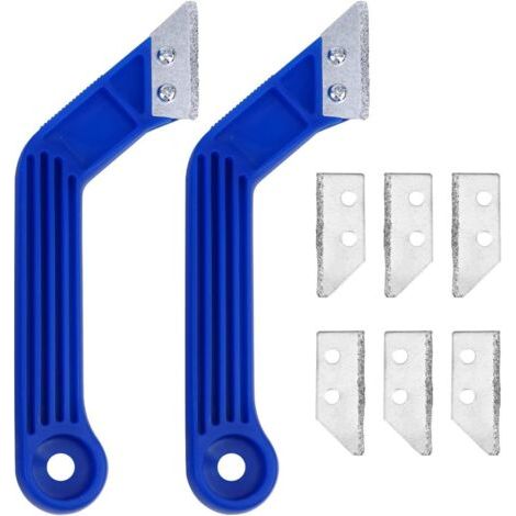 Zementmörtelreiniger (blau, 2 Klingen, 6 Stück) – Fliesenmörtelreiniger/zementmörtelentferner