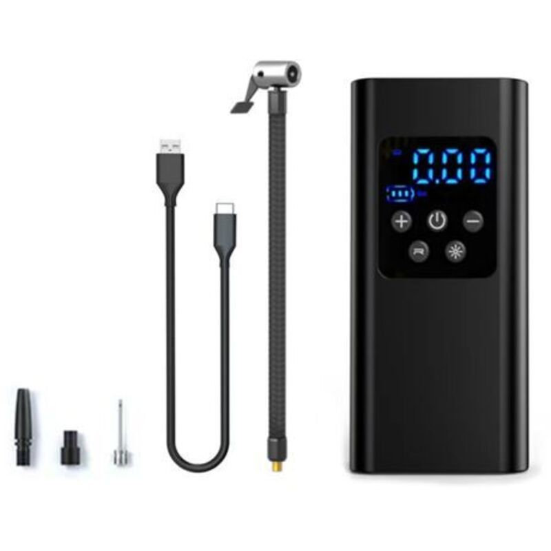 Tragbarer Luftkompressor, Druckluftpumpe, 4000 Mah, 150 Psi, Für Fahrzeugluft, Mit Led-leuchte, Motorradkugel