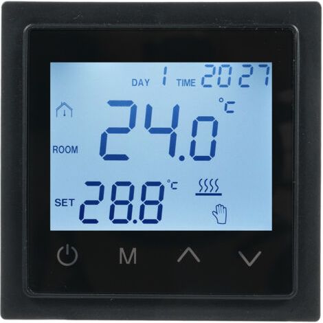 16a Smart Digital Display Thermostat, Fußbodenheizungstemperaturregler Mit Led-touchscreen, Ntc-sensorschaltung, 85-265v Elektrische Steuerung