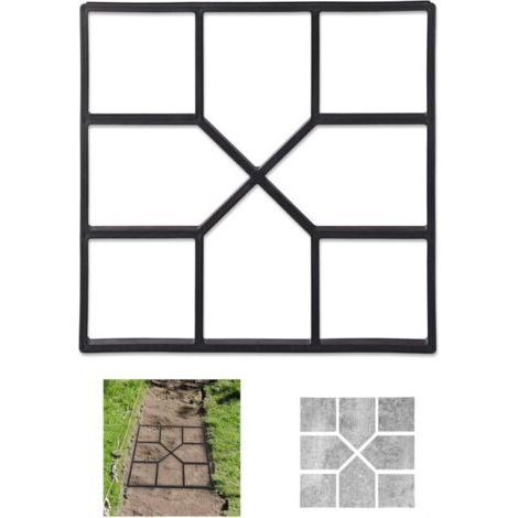 Betonform 10025399, Gießform Zum Selbergießen, Form Für Gehwegplatten, 40 X 40 Cm, Robuster Kunststoff, Schwarz. Schwarze Betonform Aus Kunststoff 40 X 40 Cm, 1 Stück.
