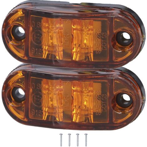 10–30 V, 2 Leds, Seitenmarkierungsleuchte, Hohe Helligkeit, Blinkerleuchte Für Pkw, Lkw, Anhänger, Wohnmobile, Gelb