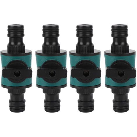 4 Stück Schlauch-schnellverbinder, Auslaufsicherer Gartenadapter Mit Doppelkopf Aus Kunststoff, Für Bewässerungssystem