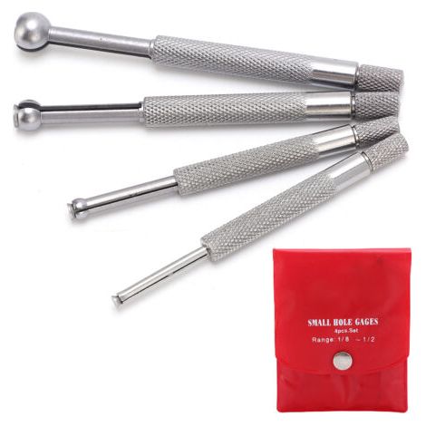 Set Mit 4 Teleskopischen Vollkugel-bohrungslehren 3–13 Mm, Zum Messen Von Lochschlitzen