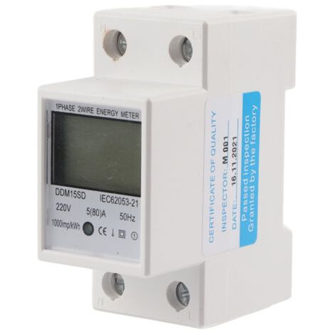 5-80a Ddm15sd Lcd-hintergrundbeleuchtung Digitalanzeige Einphasiges Elektronisches Energie-kwh-messgerät