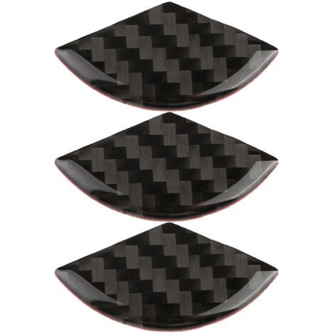 3 Stück/set Verschleißfeste Kohlefaser-emblem-lenkradaufkleber Für Autos