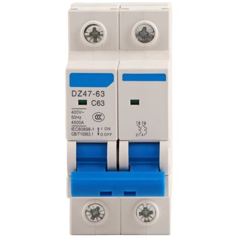 Dz47-63 2p Miniatur-leistungsschalter, Luftleckschutz, 400 Vac (63 A)
