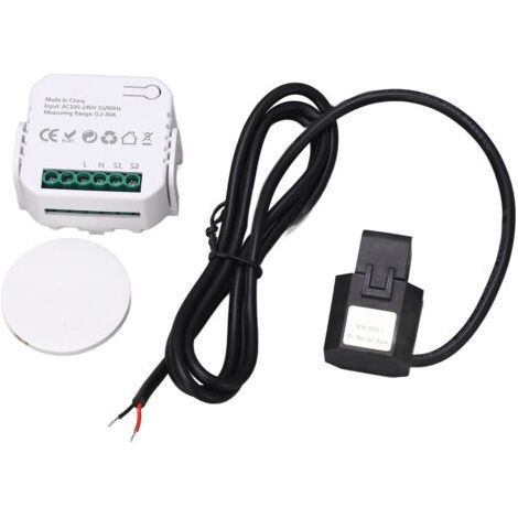 Wi-fi Smart Energy Meter, Einphasig, Mit Stromverbrauchsklemme, 100–240 Vac, Schwarz