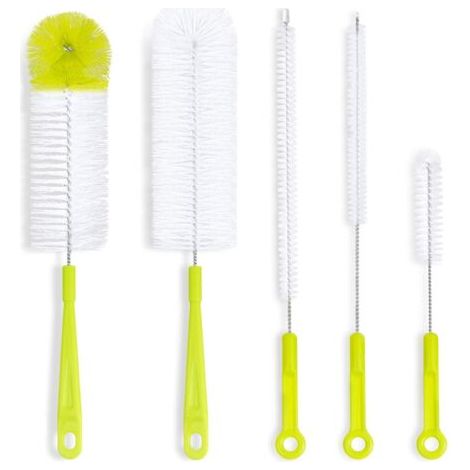 Set Mit 5 Babyflaschen-reinigungsbürsten, Grün, Für Babyflaschen Und Weinflaschen.