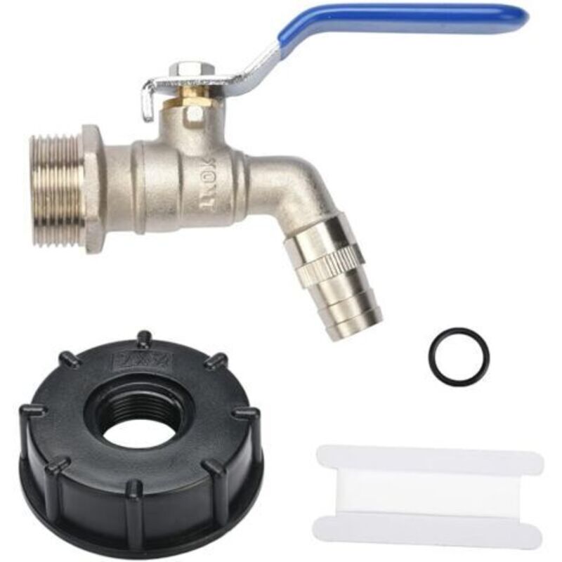 Ibc-tankadapter 3/4", Wasserhahn-tankadapter, Messing-wasserhahn-anschlussadapter Für Wasserspeichertank Und Metallschlauchanschluss