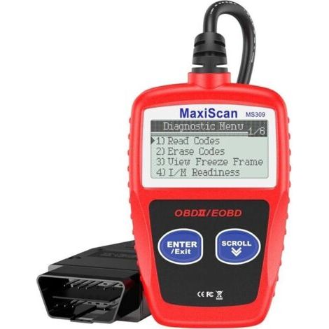 1 X Ms309 Can-obdii-diagnosegerät, Obd2-scanner – Scan-tool Für Motorkontrollleuchte (rot),