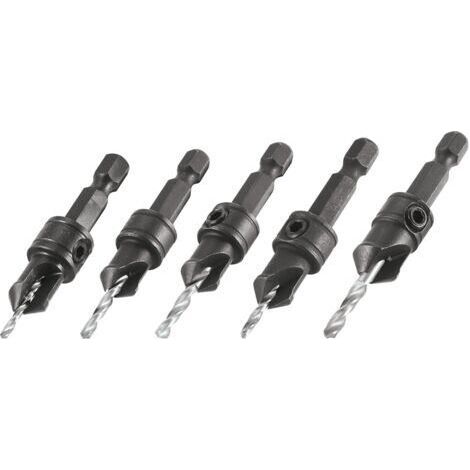 5-teiliges Schnellspann-senker-set, Schnellspanner Mit 1/4-zoll-sechskantschaft Für Den Einsatz In Schnellwechselbohrmaschinen