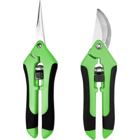 Ein Ensemble Aus Zwei Professionellen Gartenscheren Mit Einem Professionellen Sicherheitsglas.