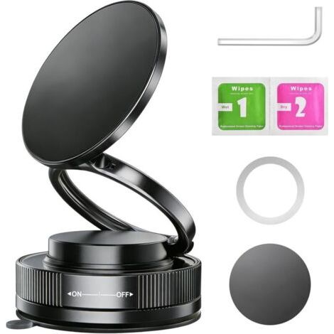 Magnetische Autotelefonhalterung, 360° Faltbare Autotelefon-magnethalterung Für Iphone 16 15 14 13 12 Pro Max Plus, Verstellbare Vakuum-telefonhalterung Für Spiegelglas-fitnessstudio