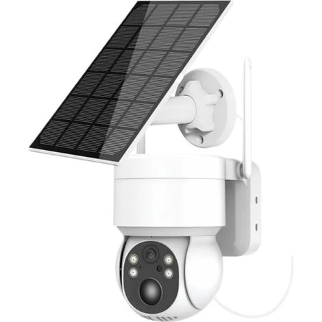 Überwachungskamera Für Den Außenbereich, Kabellose Hd-solarkamera, Ptz-ip-kamera Mit Solarpanel Und Wiederaufladbarem Akku, 4 Mp Cctv-videoüberwachungskamera Für Zuhause, Einfahrt, Flur