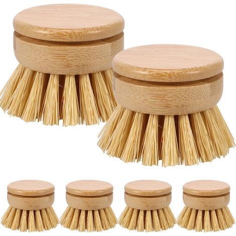 Lot Von 6 Ersatztäschchen Für Die Wäsche In Bambus, Wäschetäschchen Und Holz Für Die Reinigung – Spültäschchen Für Die Wäsche Und Holz Für Die Küche