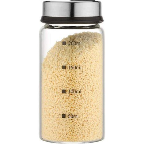 Salières Et Poivrières En Glas Mit Regulierbarem Deckel, 200 Ml