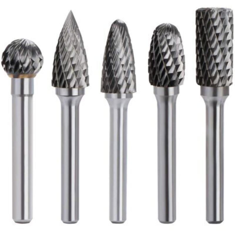 Wolframkarbid-rotationsgrat – Doppelschnitt – 6 Mm Schaft – 10 Mm Kopf – Bohrschleifer-werkzeug, 5 Stück