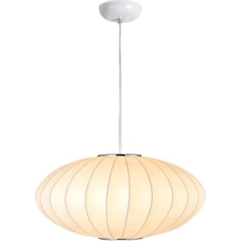 Runder Laternen-kronleuchter, Japanische Blasen-untertassen-pendelleuchte, Moderne Stoff-deckenlampe Für Restaurant, Wohnzimmer, Esszimmer, Flur, Veranda, Eingangsbereich / 30 Cm