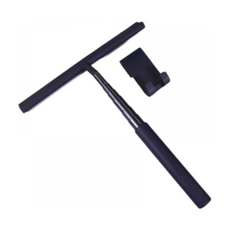 Duschschaber Für Boden, Schwarzer Duschschaber Mit Langem Griff, Duschschaber Mit Teleskopgriff 26,5–92,7 Cm, Professioneller Fensterschaber, Badezimmer-duschschaber