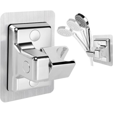 360° Brausehalter, Ohne Bohren, Universal, Verstellbar, Wandmontage, Silber, Universal