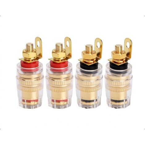 Packung Mit 4 Stück 4-mm-bananenstecker Für Verstärker-lautsprecher-terminal-wandplatte