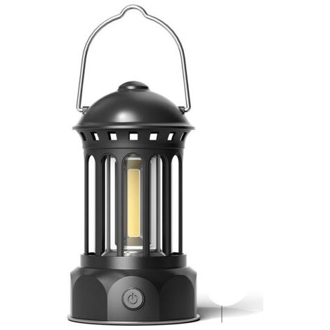 Led-campinglaterne, Retro-batteriebetriebene Lampe, Ipx4 Wasserdicht, Einstellbare Helligkeit, Ideal Für Camping, Angeln, Gartenarbeit, Wandern Und Notsituationen [energieklasse A