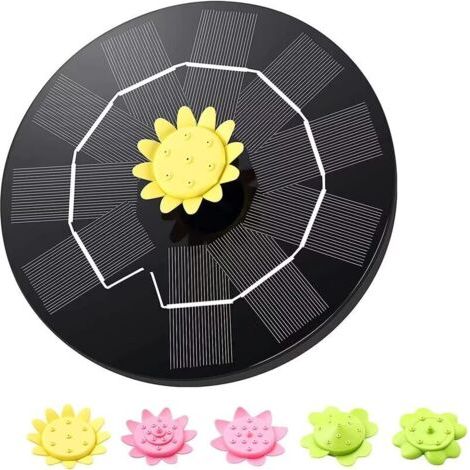 Solarbrunnen Solarpumpe Für Teich Mit 5 Effekten Solarbrunnen, Solarbrunnen Für Garten Schwimmende Solarpumpe Für Gartenteich Oder Brunnen